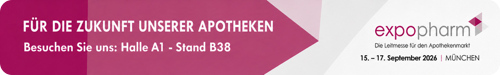 expopharm 2026, M&uuml;nchen 15.–17. September 2026 — Besuchen Sie uns: Halle A1, Stand B38